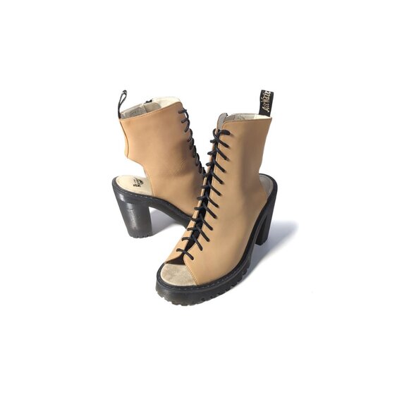 DR. MARTENS Carmelita Open Heel Platform Booties Womens Size 9 - Picture 3 of 9